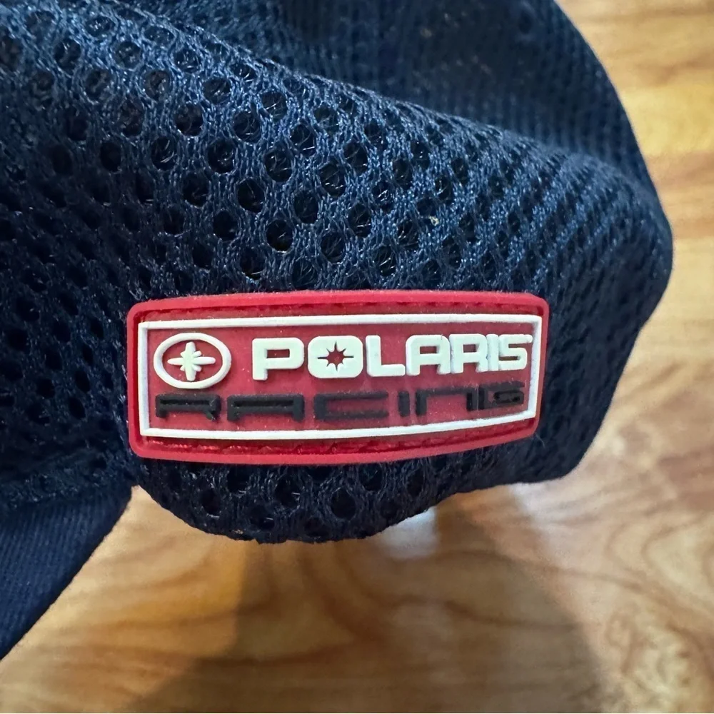 Polaris Racing Hat Baseball Cap Fitted Mesh Backside Navy Blue RN#102019 OSFM